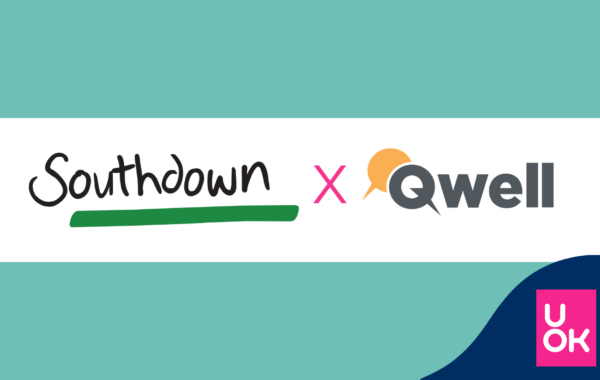 Logos of Southdown and Qwell depicting their partnership